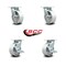 Service Caster 5 Inch Semi Steel Swivel Caster Set with Roller Bearings 2 Brakes SCC-30CS520-SSR-2-TLB-2 - alternate 7